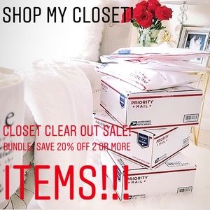 Closet clear out sale happening now! 😍😍😍